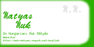matyas muk business card
