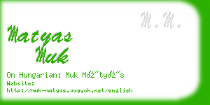 matyas muk business card